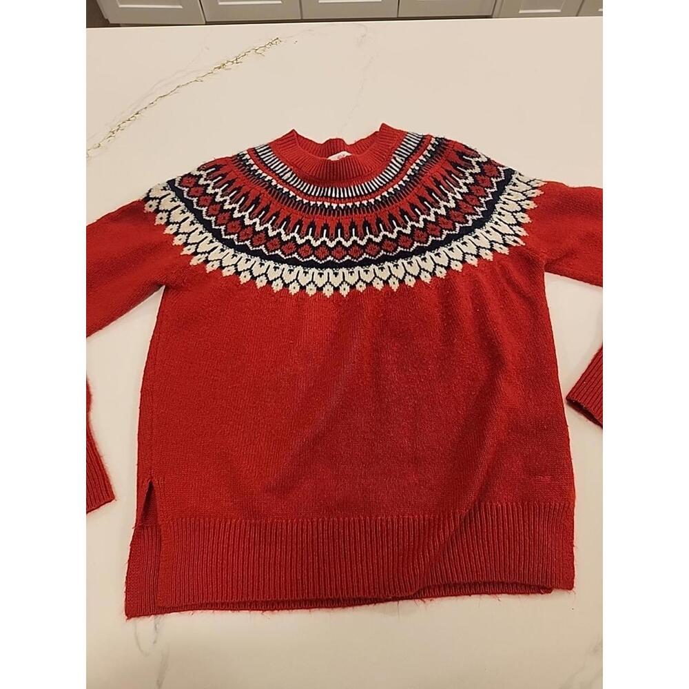 Vineyard Vines Fair  Red Navy Blue Unisex Festive Classic Crewneck Sweater XS